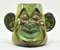 BRANNAM EARLY 20TH CENTURY 1901 GROTESQUE POTTERY TWIN FACE VASE