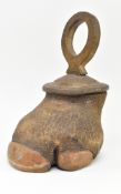 VICTORIAN MOUNTED RHINO DOORSTOP WITH HANDLE