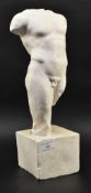 20TH CENTURY PLASTER CAST MALE TORSO IN NEOCLASSICAL STYLE