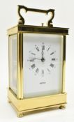 FRENCH 20TH CENTURY L'EPEE BRASS CARRIAGE REPEATER CLOCK