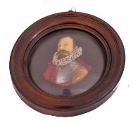 19TH CENTURY VICTORIAN WAX PORTRAIT OF SIR WALTER RALEIGH