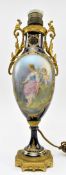 SEVRES PORCELAIN - FRENCH 19TH CENTURY ORMOLU MOUNTED VASE TABLE LAMP