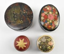 SELECTION OF PAPIER MACHE BOXES DATING FROM THE 18TH CENTURY