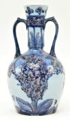 WILLIAM MOORCROFT FOR MACINTYRE - HESPERIAN LILAC 1905 TWIN HANDLED VASE