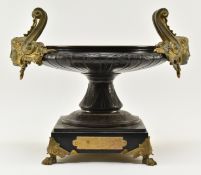 FRENCH 19TH CENTURY 1886 NEOCLASSICAL GILT METAL & BRONZE URN