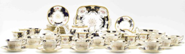 COALPORT - EARLY 20TH CENTURY COBALT & GILT CHINA TEA SERVICE