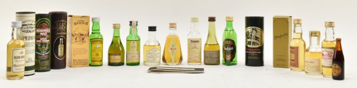 EIGHTEEN ASSORTED MINIATURE SCOTCH WHISKY BOTTLES