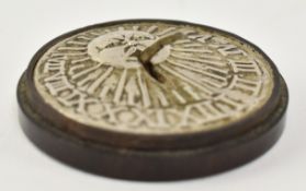 LATE 18TH CENTURY GEORGE III MINIATURE TRAVEL SUNDIAL