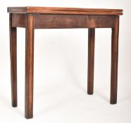 GEORGE III 19TH CENTURY MAHOGANY FOLD OVER TOP CARD TABLE