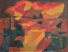 PHILIP SUTTON (B. 1928) - IKEN SEASCAPE 1955 OIL ON CANVAS