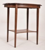 WARING & GILLOWS - EDWARDIAN MAHOGANY INLAID SIDE OCCASIONAL TABLE