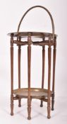 ANGLO-COLONIAL EARLY 20TH CENTURY TWO TIER FOLDING CAKE STAND TABLE