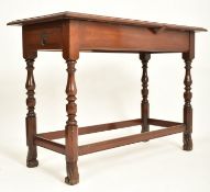 19TH CENTURY MAHOGANY SINGLE DRAWER SIDE HALL TABLE
