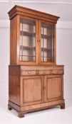 GEORGE III 19TH CENTURY MAHOGANY ASTRAGAL GLAZED BOOKCASE CABINET