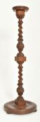 19TH CENTURY CARVED MAHOGANY BARLEY TWIST TORCHERE PLANT STAND