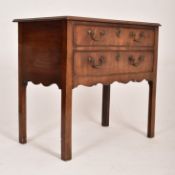 18TH CENTURY GEORGE III MAHOGANY LOWBOY / CHEST OF DRAWERS ON STAND