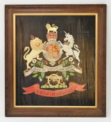 ROYAL COAT OF ARM OF ARTILLERY REGIMENTAL EMBROIDERY ON CLOTH