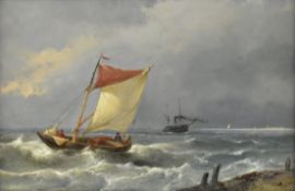 ATTRIB. ANDREAS SCHELFHOUT (1787-1870) - 19TH CENTURY OIL ON BOARD PAINTING