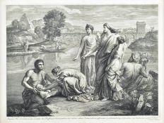 PIERRE JEAN MARIETTE - MOYSEN E NILO - 18TH CENTURY ENGRAVING