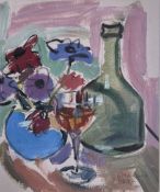 SIEGFRIED CHAROUX (1896-1967) - 1942 STILL LIFE OIL LAID ON CANVAS ON BOARD