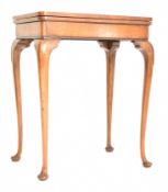 QUEEN ANNE REVIVAL WALNUT FOLDOVER CARD GAMES TABLE