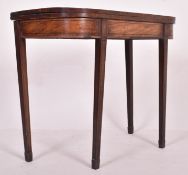 GEORGE III EARLY 19TH CENTURY MAHOGANY & CROSS BANDED INLAID CARD TABLE