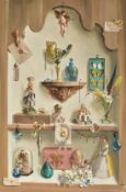 DEBORAH JONES (1921-2012) - 1979 OIL ON CANVAS CABINET OF SOUVENIRS