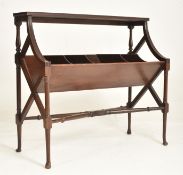 EDWARDIAN SOLID MAHOGANY BOOK TROUGH STAND