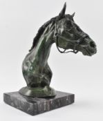 GEOFFREY SNELL - STALLION'S HEAD - LIMITED EDITION BRONZE / BRASS FIGURE