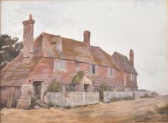 ATTRIB. EDWARD GEORGE HANDEL LUCAS - MONTACUTE HOUSE, SURREY - OIL ON BOARD