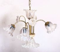MURANO - 2000S HOLLYWOOD REGENCY STYLE GLASS CHANDELIER
