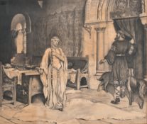 AFTER EDMUND LEIGHTON - EARLY 20TH CENTURY GRAPHITE SKETCH