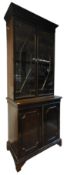 LATE 19TH CENTURY MAHOGANY ASTRAGAL GLAZED LIBRARY BOOKCASE