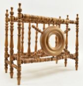 19TH CENTURY NORTH COUNTRY TURNED WALNUT CANTERBURY MAGAZINE RACK