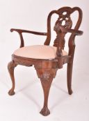 CHIPPENDALE INSPIRED MAHOGANY MINIATURE APPRENTICE CHAIR