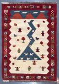 20TH CENTURY SOUTH WEST PERSIAN QASHGAI KILIM CARPET RUG