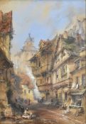 THOMAS COLMAN DIBDIN (1810-1893) - 1873 WATERCOLOUR ON PAPER PAINTING