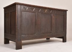 LATE 17TH CENTURY ENGLISH OAK LARGE COFFER CHEST