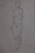 SIEGFRIED CHAROUX (1896-1967) - FEMALE NUDE SKETCH 1942