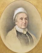 RICHARD HOLLINGDALE (1850-1899) - PASTEL ON PAPER PORTRAIT PAINTING