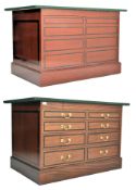 PAIR OF CONTEMPORARY BESPOKE MADE MAHOGANY CHESTS OF DRAWERS