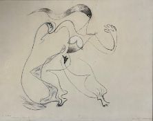 ANDRE MASSON (1896-1987) - DANCING WOMAN PASTEL ON PAPER