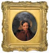 19TH CENTURY BRITISH SCHOOL OIL ON LAID CANVAS ON BOARD PORTRAIT