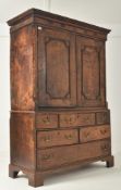 18TH CENTURY OAK & MARQUETRY INLAID LIVERY CUPBOARD PRESS