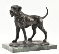EARLY 20TH CENTURY LOST WAX BRONZE SCULPTURE OF ENGLISH MASTIFF DOG