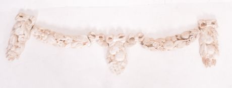 LATE 18TH CENTURY CARVED OAK & GESSO WALL SWAG EMBELLISHMENTS