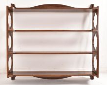 GOTTS OF PICKERING ARTS & CRAFTS MANNER MAHOGANY OPEN WINDOW BOOKCASE