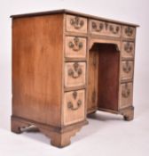GEORGE III LATE 18TH CENTURY MAHOGANY KNEEHOLE WRITING DESK