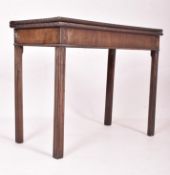 LATE 18TH CENTURY MAHOGANY FOLD TOP CARD GAMES TABLE