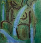 ANDRE MASSON (1896-1987) - UNTITLED NUDE WOMAN BATHING PAINTING